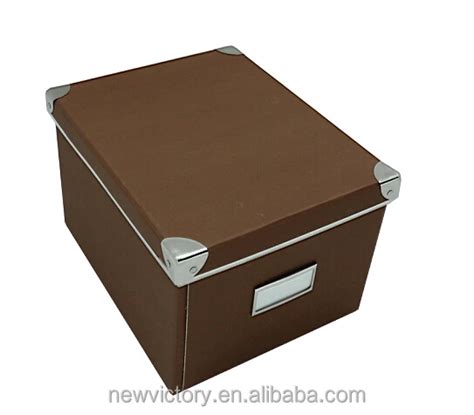 metal corner foldable cardboard storage box|foldable storage box with lid.